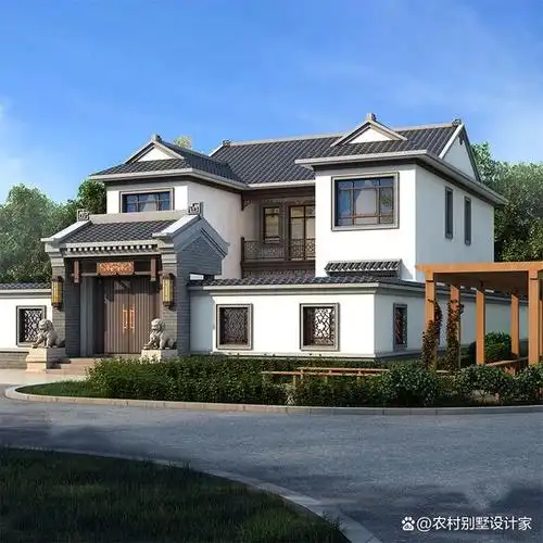 新式三层四合院别墅设计图:3款二层中式四合院别墅设计图纸推荐(9)