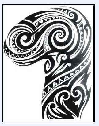 纹身网超酷的半胛图腾纹身手稿图案推荐