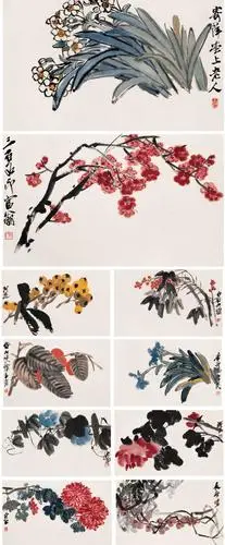 齐白石 群芳吐艳 册页(十开)