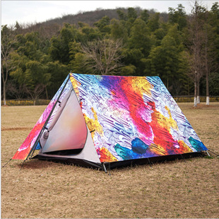 凯玛仕户外露营野营2至3人帐篷公园多彩个性创意高端防雨旅游帐篷
