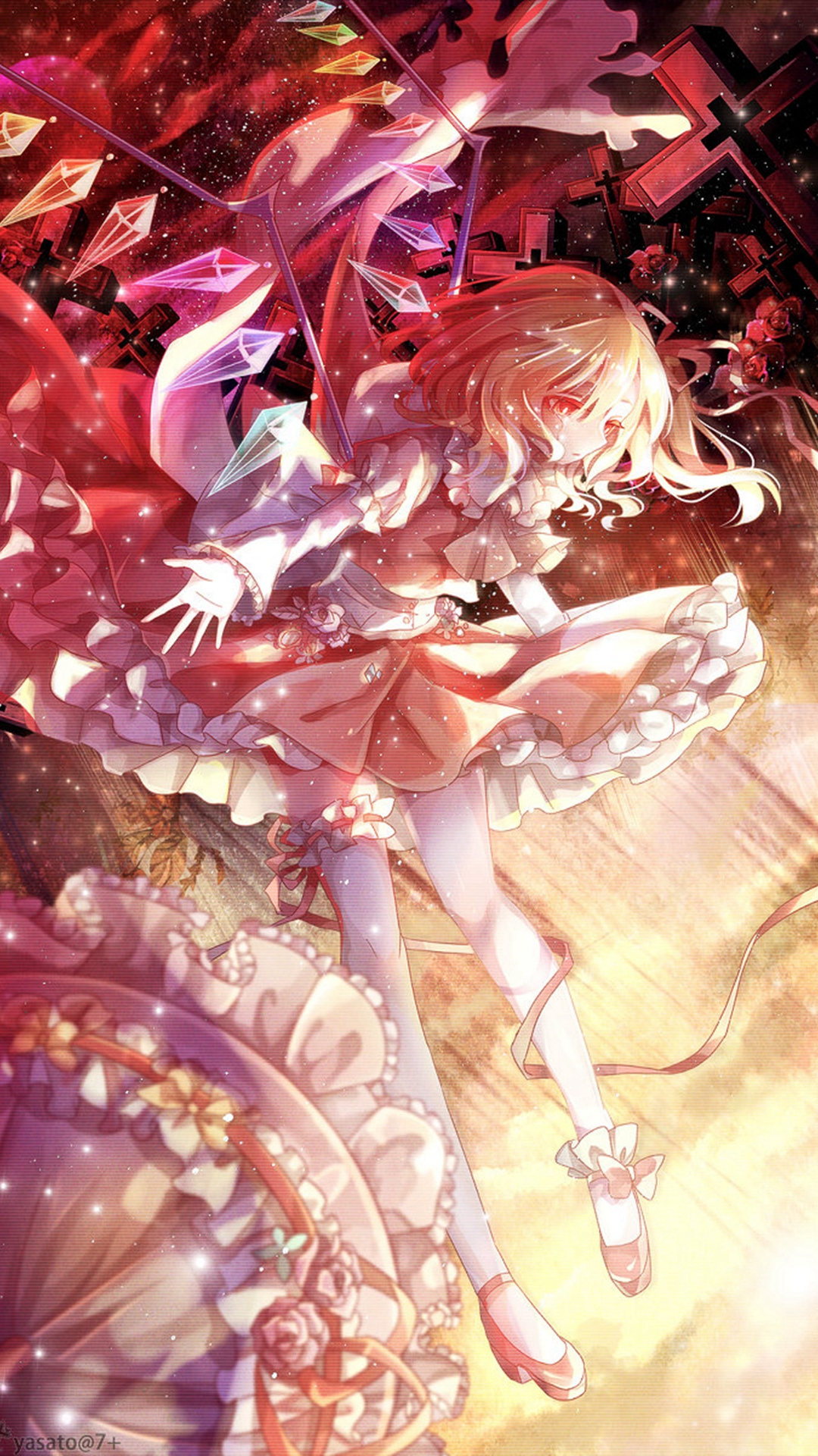 二次元双马尾萌系少女手机壁纸