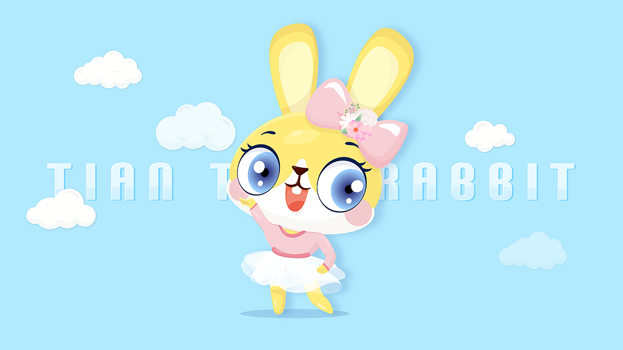 可爱的小兔子吉祥物 形象ip 吉祥物设计