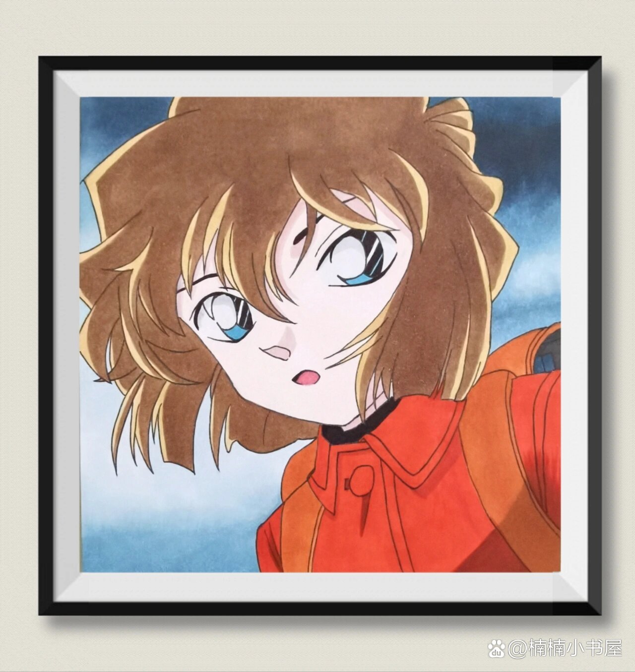 第18幅:马克笔手绘/灰原哀(附线稿)