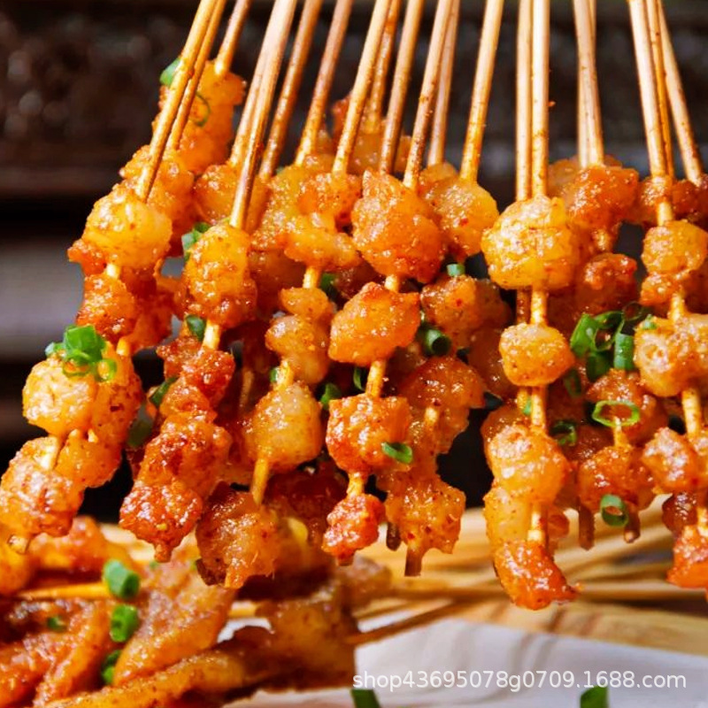 湘西小串牛油串肉串烧烤串 半成品牛胸油小串10包1000串/件