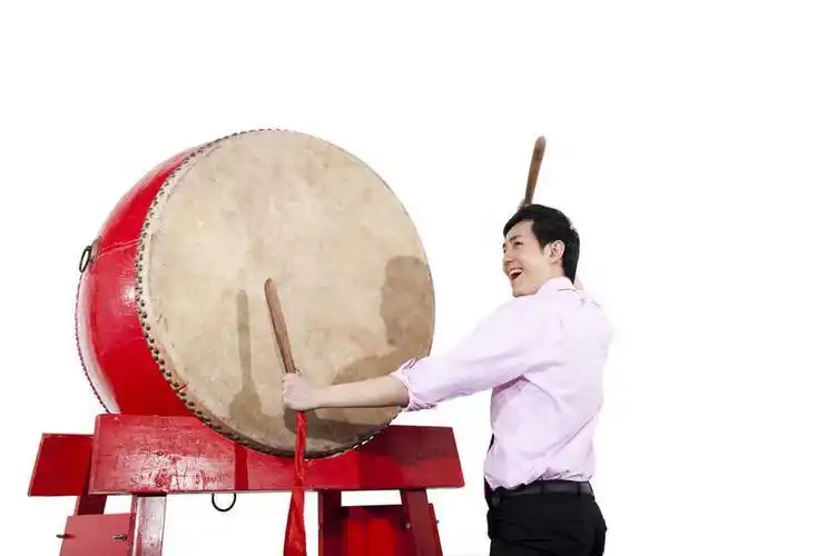 衬衫,满意,兴奋,北京,中国,春节,新年,亚洲,表演,节日,造型,图片,敲鼓