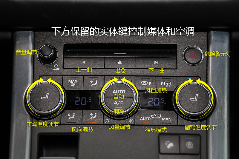 【图】2018款揽胜极光 240ps hse dynamic致动版中控区_揽胜极光全车