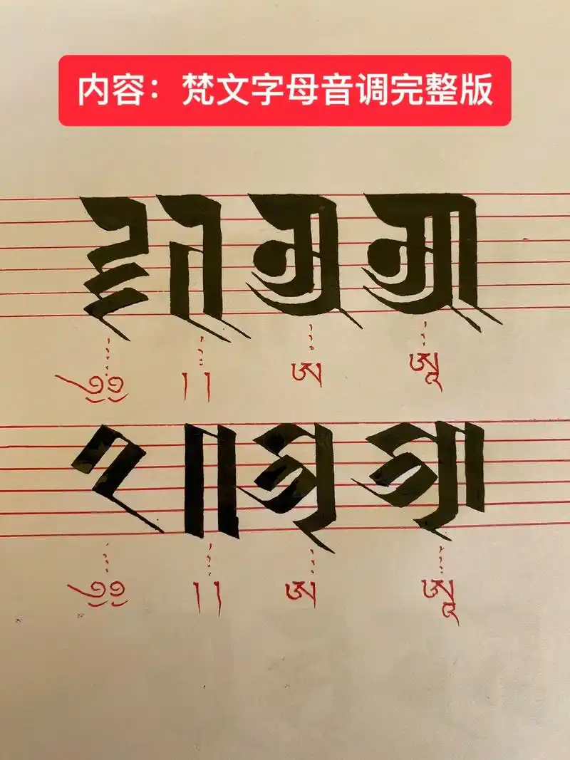 梵文字体.#原创 #创作灵感 #书法  梵文字体完整照片 - 抖音