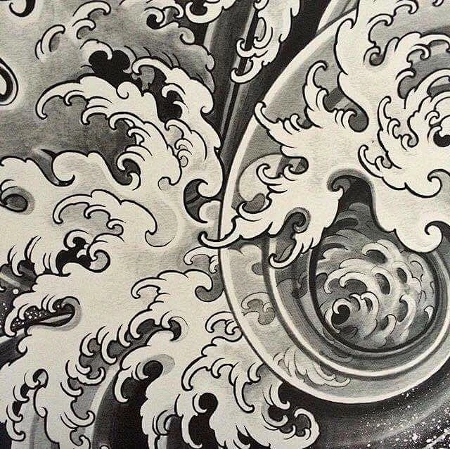 ia-日式传统素材 浪花