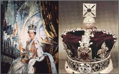 英国女王伊丽莎白二世登基大典,权杖与王冠上,均镶嵌着巨大的钻石