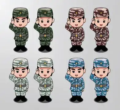 迷彩服漫画头像冬季迷彩服漫画图片