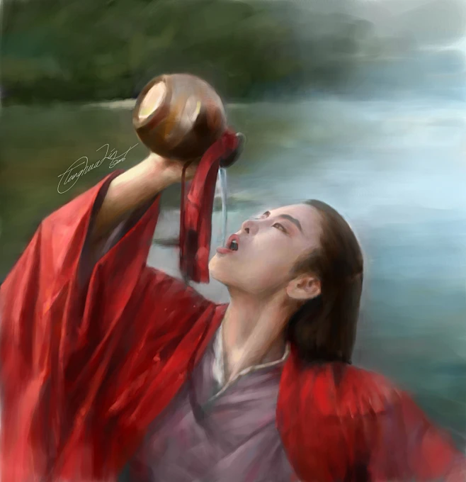 东方不败#手绘#厚涂#电影#经典#人物#.