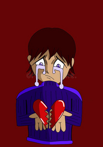 伤心的男孩图片