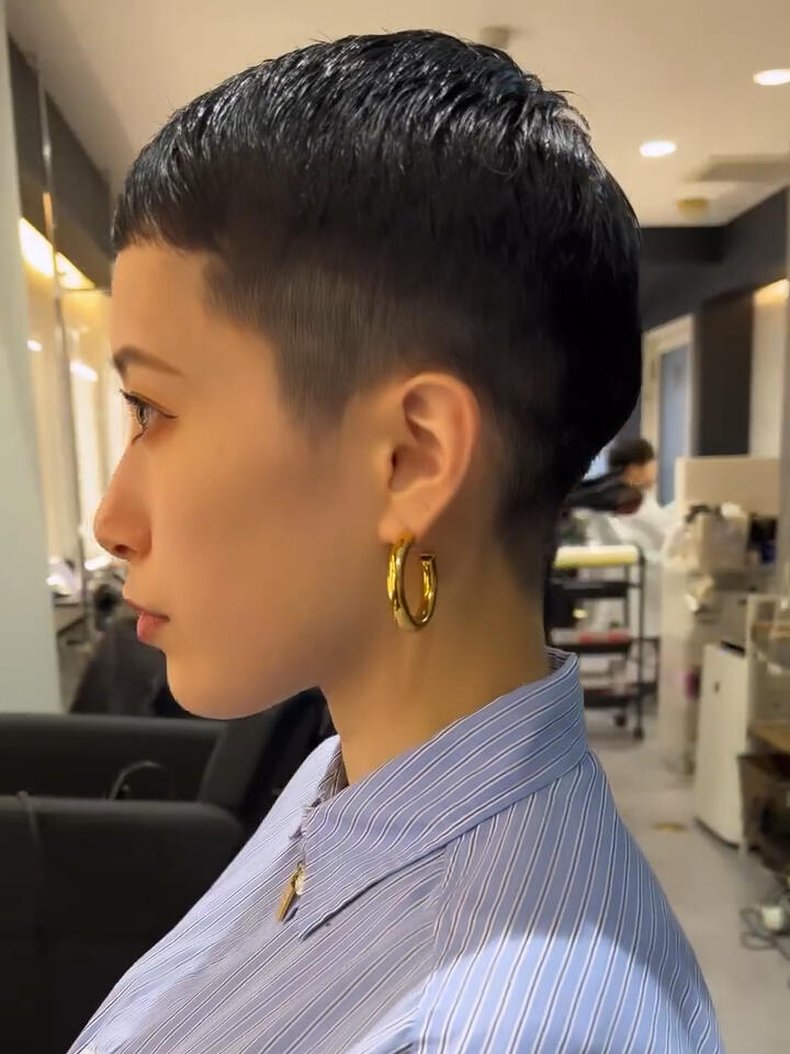 女生发型参考  #圆脸发型推荐  #寸头  #女生寸头  #上海发型师