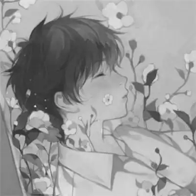 动漫伤感男生头像黑白难过了不要告诉别人