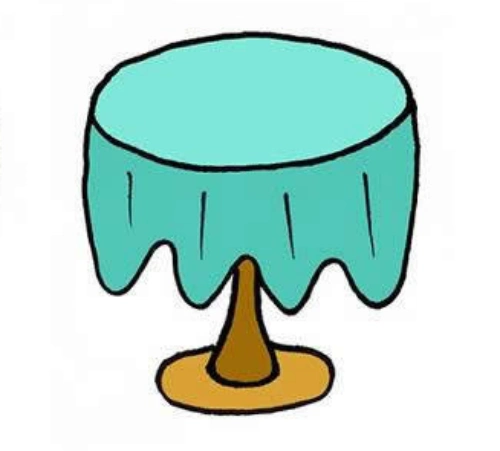 卡通餐桌简笔画教程画法彩色幼儿园餐桌简笔画怎么画