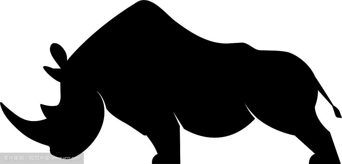 犀牛的剪影