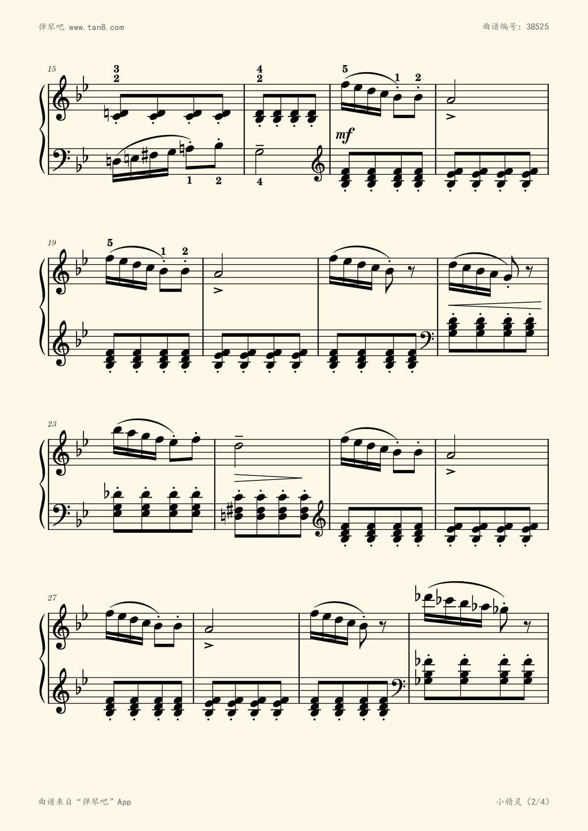 钢琴谱 - 19 小精灵_小汤6-约翰·汤普森简易钢琴教程6