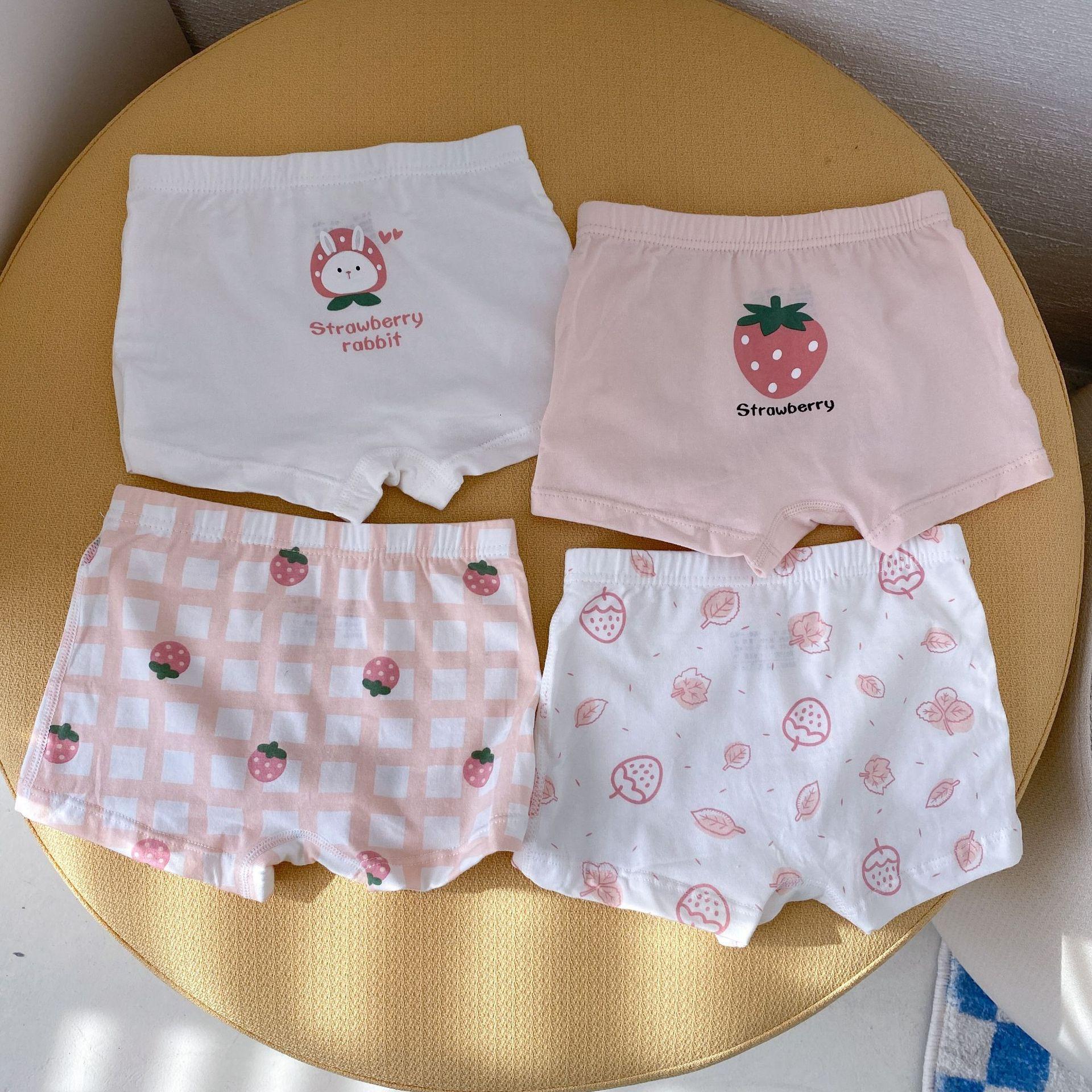 女童内裤儿童平角短裤女宝不夹屁屁宝宝中小童小女孩可爱四角底裤