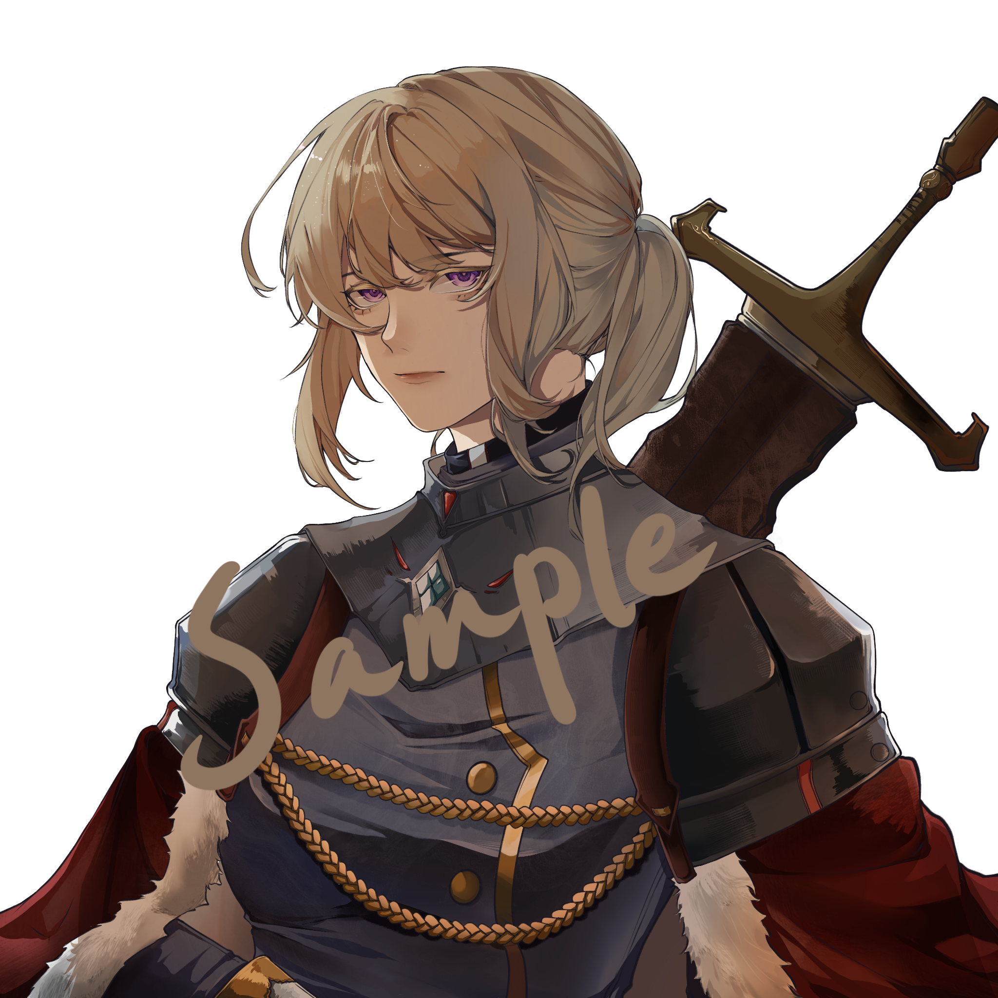 参考例图想给自家中世纪女骑士约一张古典油画头像!