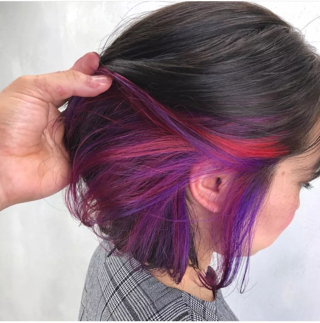 超妹子值得一试的个性隐藏染