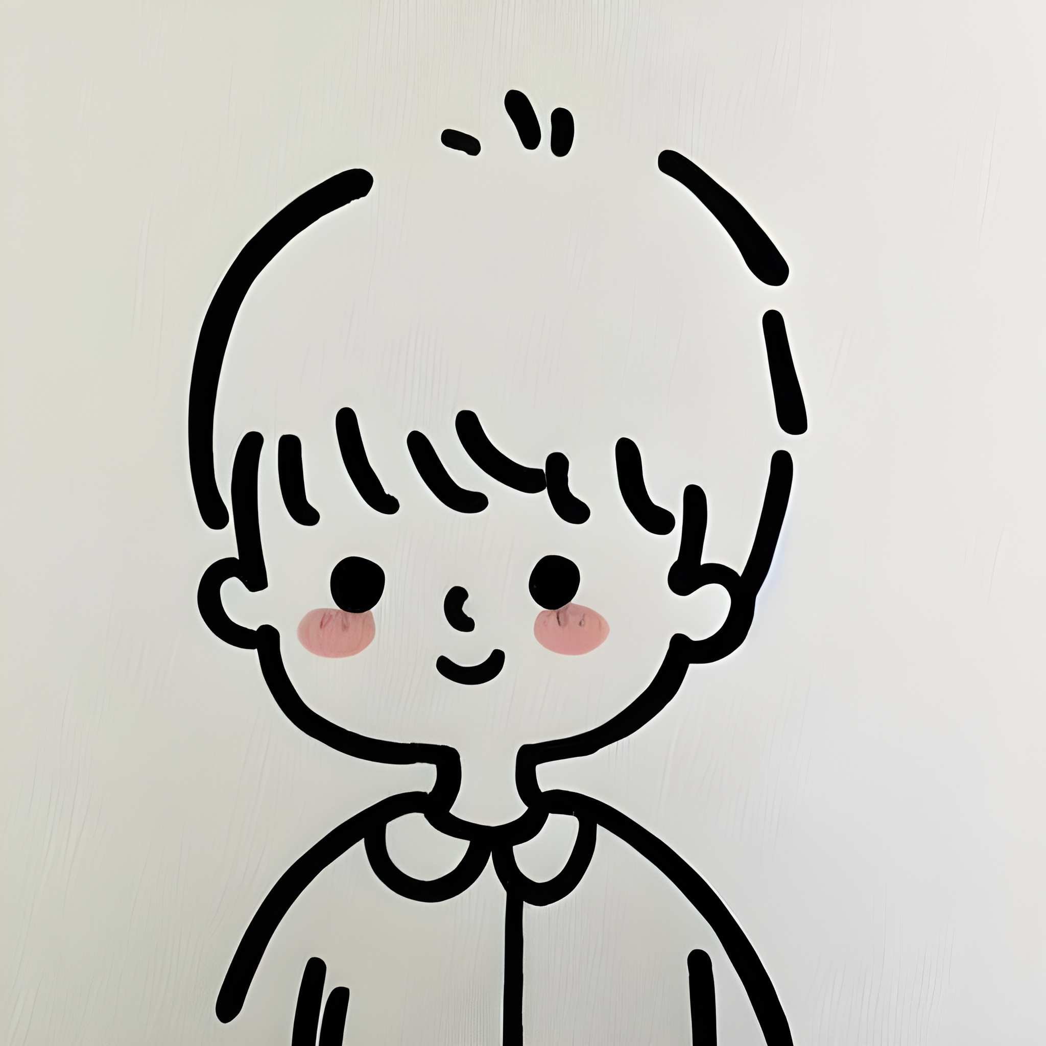 小男孩卡通头像简笔画