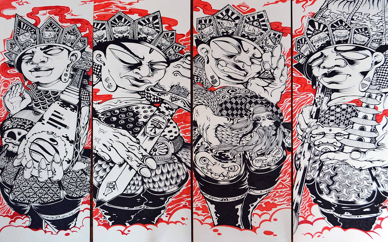 四大天王自秉迦持