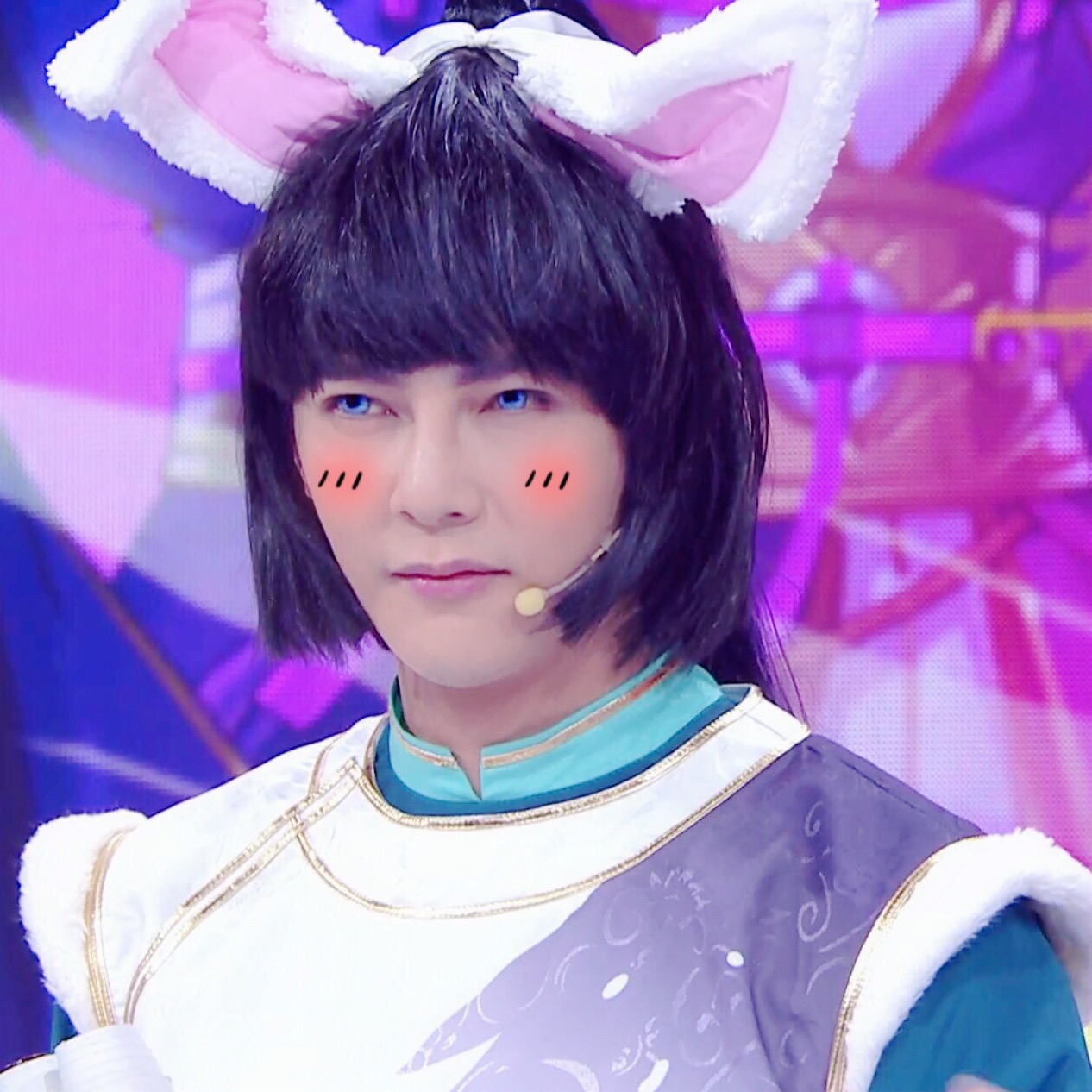 汪东城欧气加持 绝品可爱小兔几 东哥cos的小籍萌萌哒好想抱回家