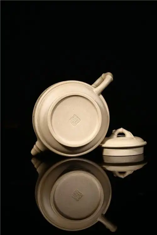 吴贞裕紫砂壶价格|正品手制双线竹鼓壶本山绿泥370cc