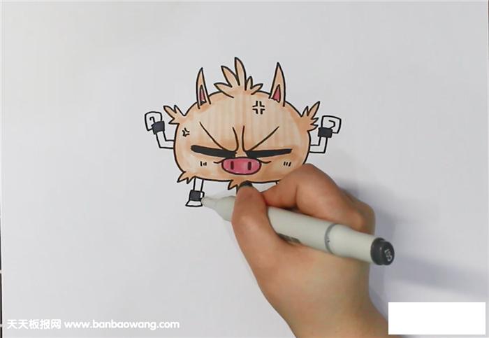 神奇宝火爆猴简笔画