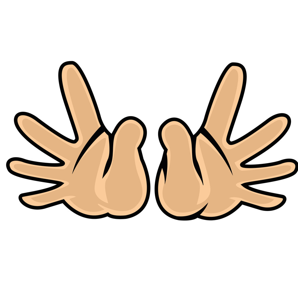 手,一双的手在一个白色的背景