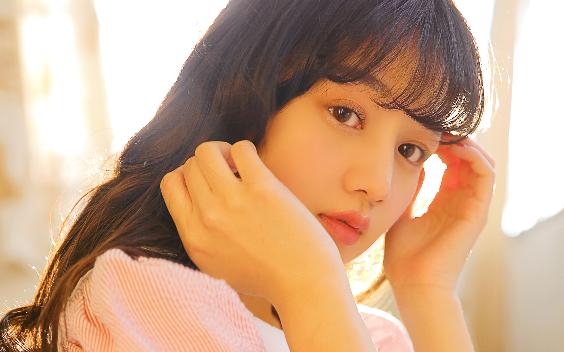 粉红少女图片高清电脑桌面壁纸 第二辑_美女壁纸_壁纸下载_美桌网