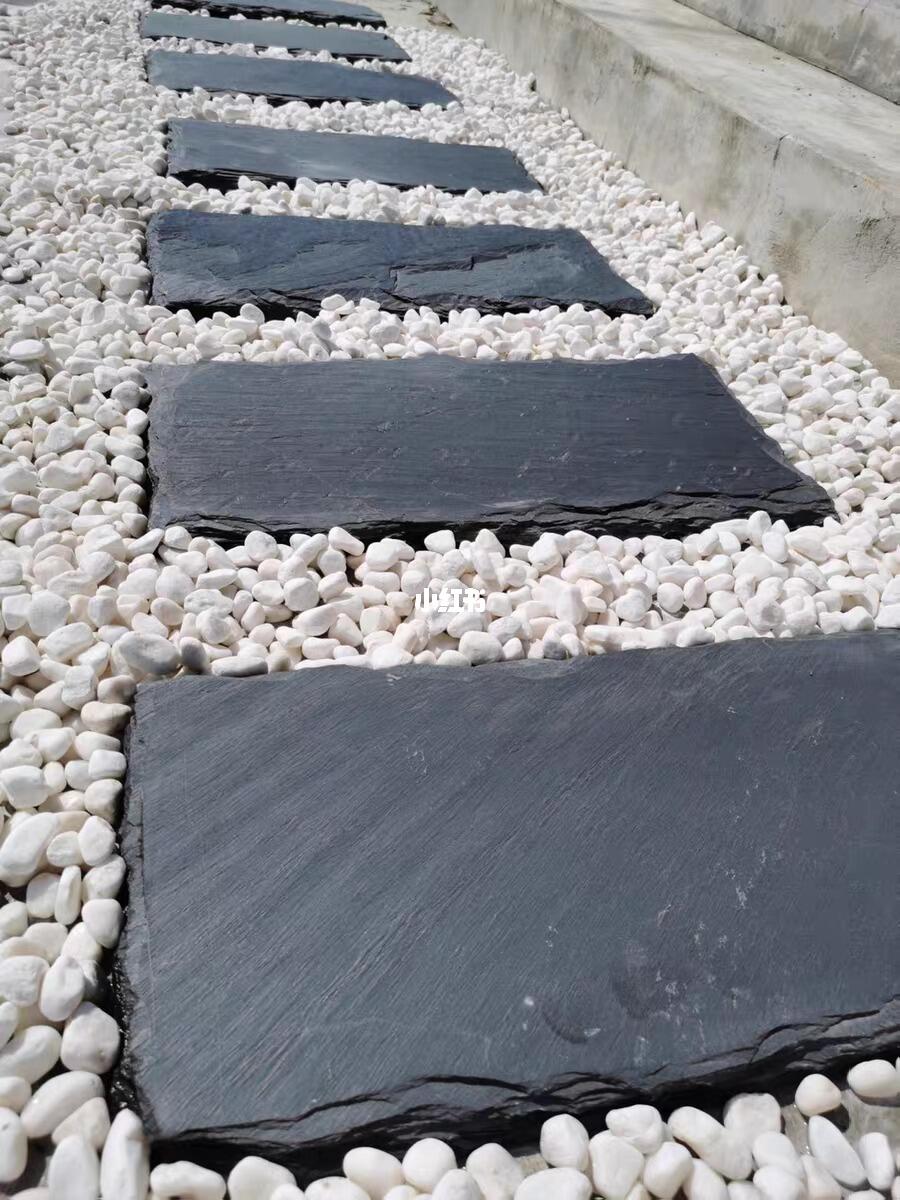 青石板踏步石汀步石手工毛边