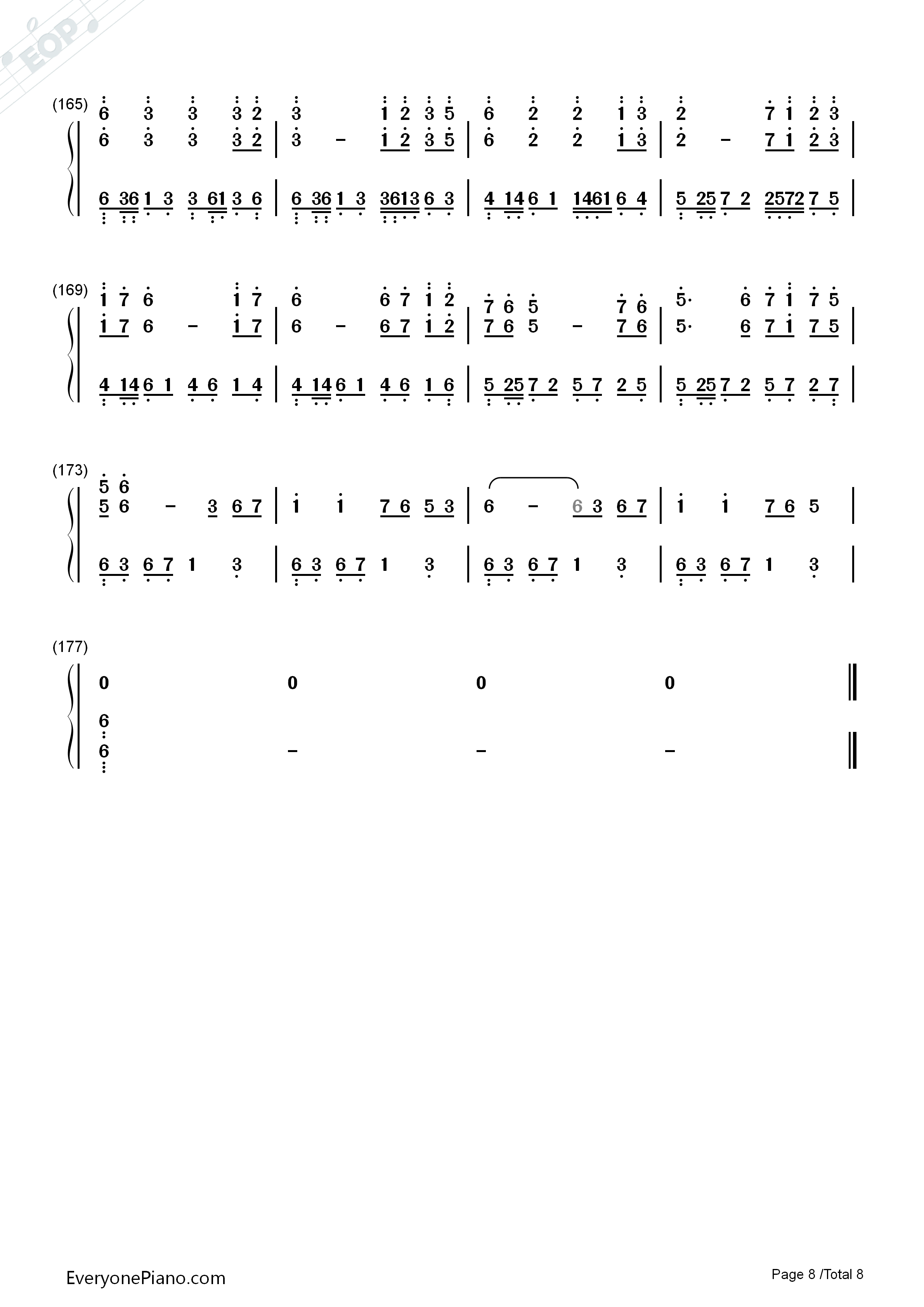steps from hell双手简谱预览8-钢琴谱文件(五线谱,双手简谱,数字谱