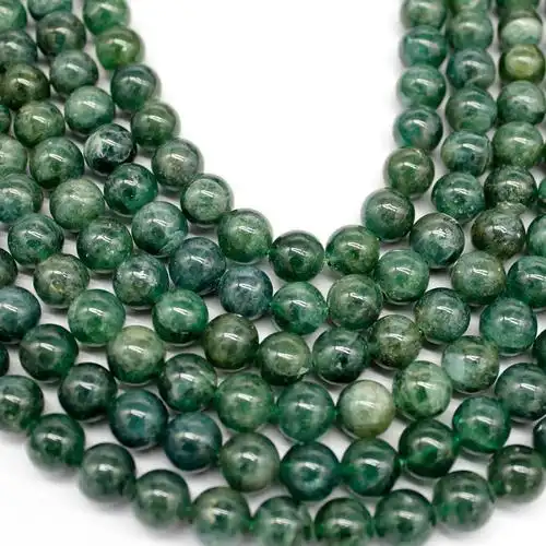 天然绿磷灰石散圆珠半成品diy饰品配件厂家直销图片