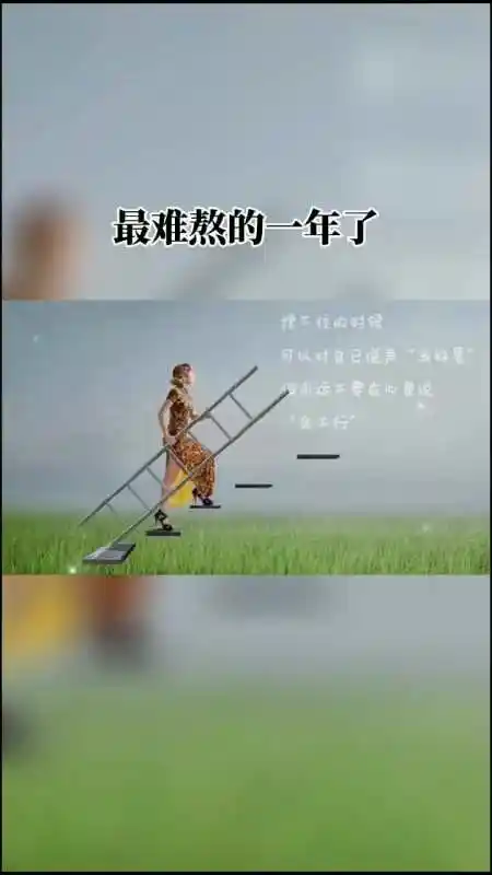 最难熬的一年生活很累日子很苦委屈不得不隐藏责任不得不担当这一路没