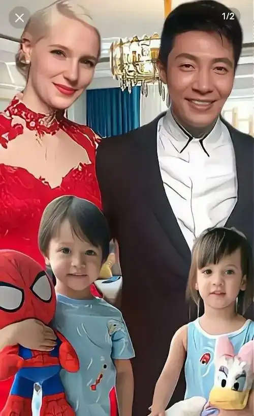 撒贝宁家的混血龙凤胎,长得都像漂亮的妈妈,大眼睛萌萌哒