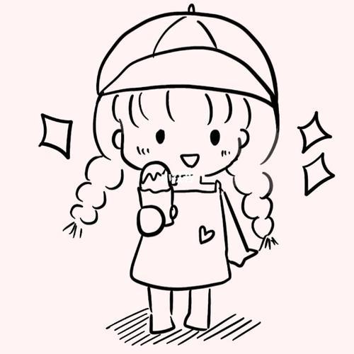 幼儿女孩的简笔画