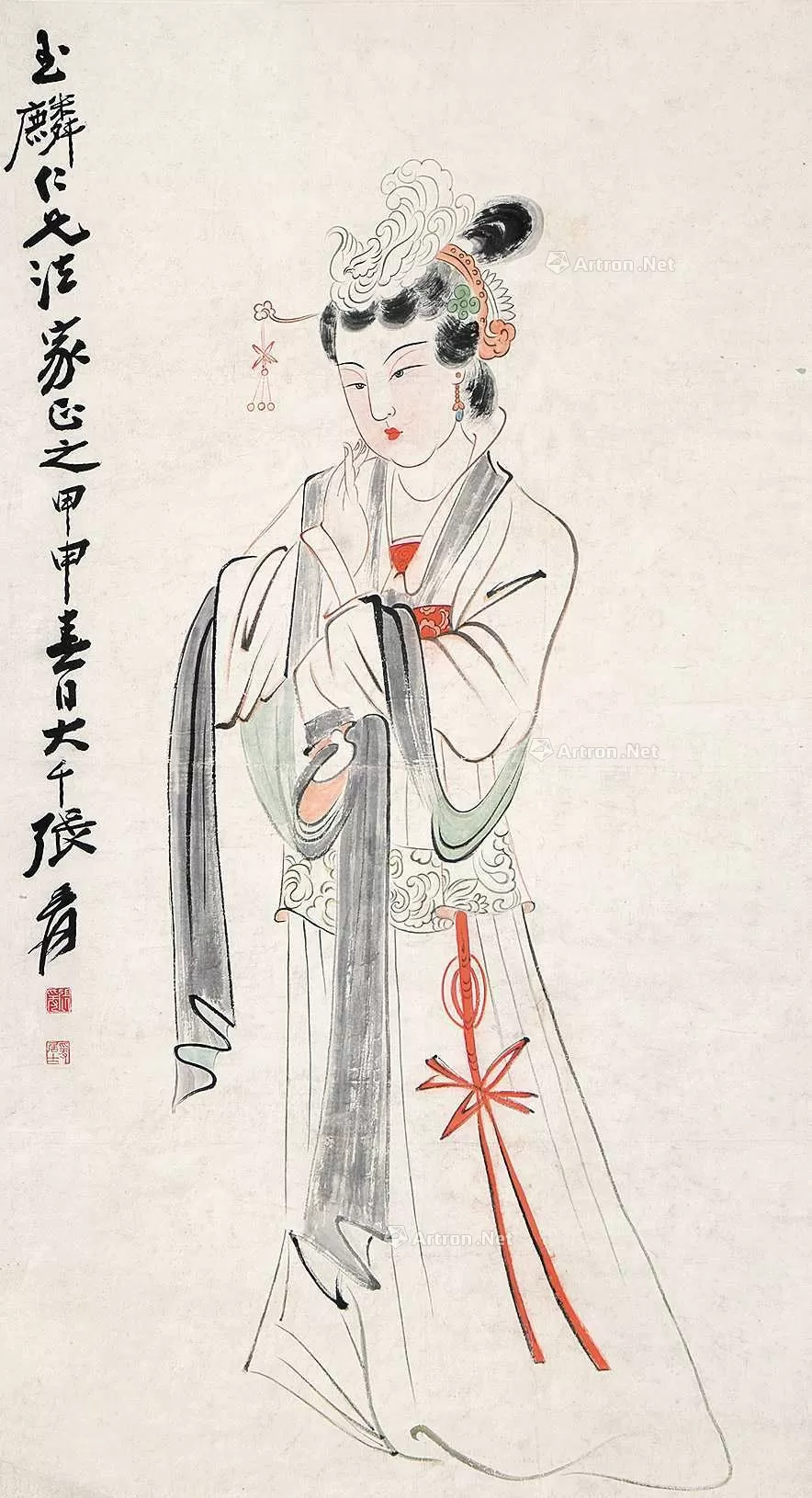 【预展中】lot0249 张大千 仕女 - 雅昌拍卖图录app