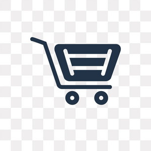 购物png在透明背景上隔离的购物车矢量图标透明概念可以使用web和移动