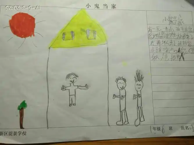 童心童语"画"五一 《小鬼当家》作品展 高新区浞景学校udp课程"我与