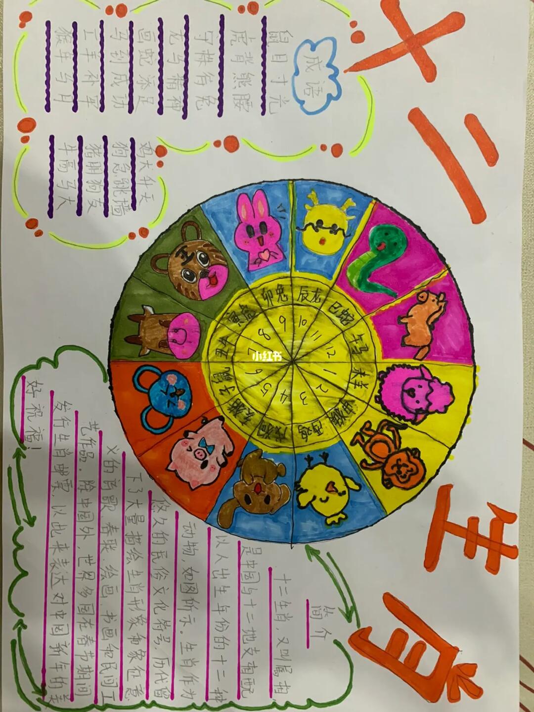 十二生肖手抄报