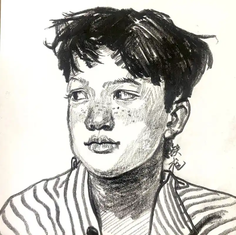 评论区抽取粉丝画速写头像01.