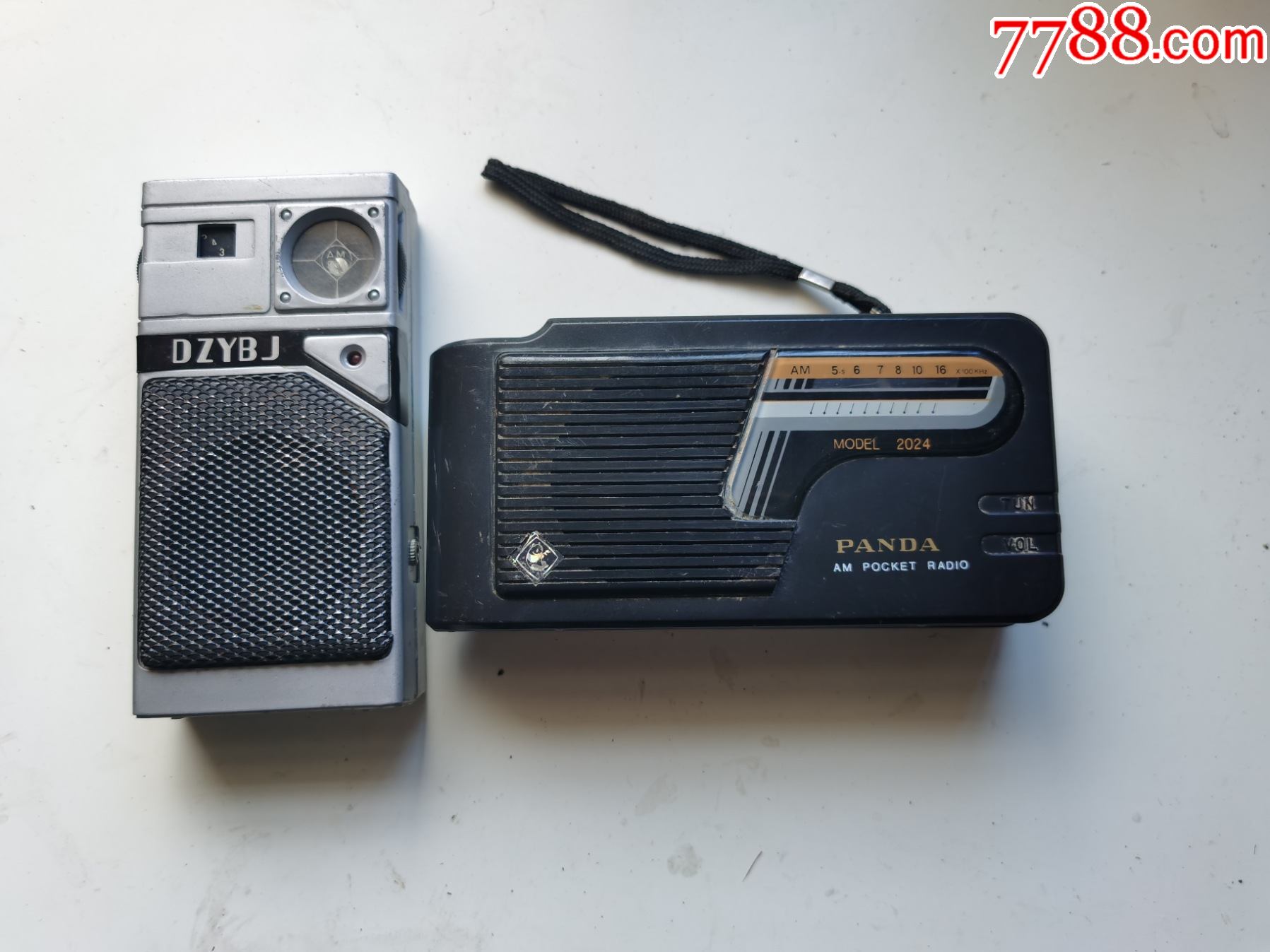 老收音机2个-收音机-7788闹钟收藏