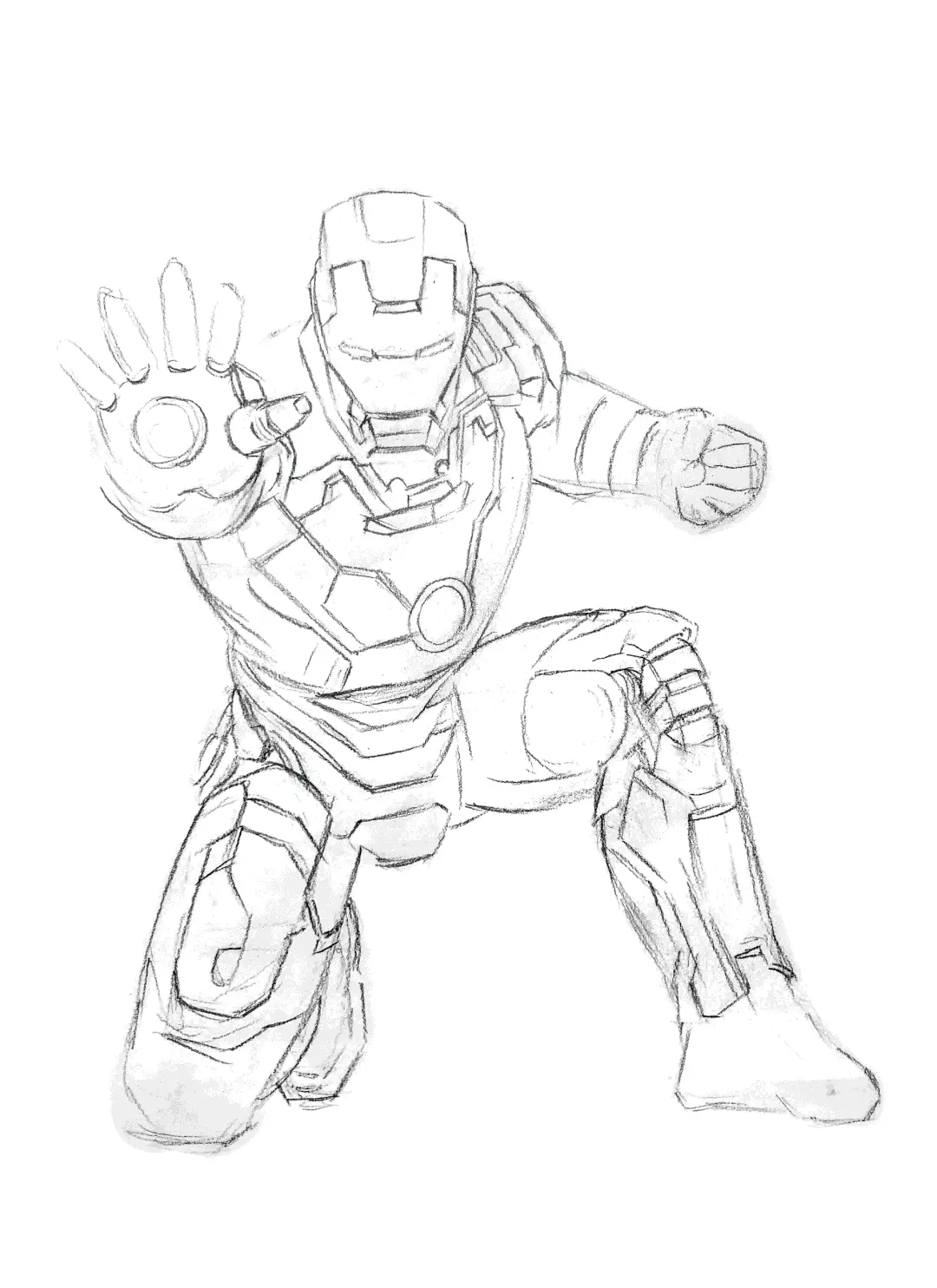 白卡纸,硬橡皮,彩色铅笔【绘画工具】通过细致描绘钢铁侠画法,了解