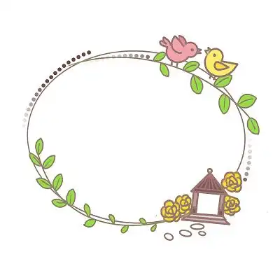 手绘卡通手账小贴士边框原创素材卡通风可爱动物世界爬行动物海洋动物