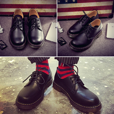 [新年价] 秋冬37码中性les帅t小码真皮日系小皮鞋男女内增高复古英伦