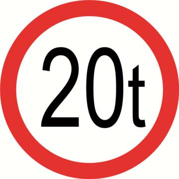 限重20吨,铝板覆反光贴膜,背后带铝槽,直径600mm