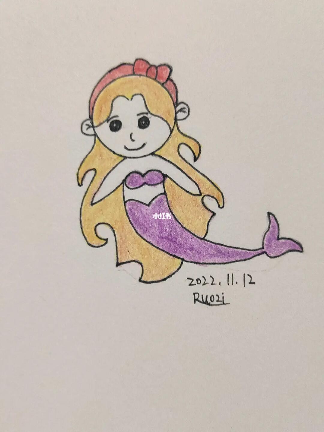 美人鱼简笔画12