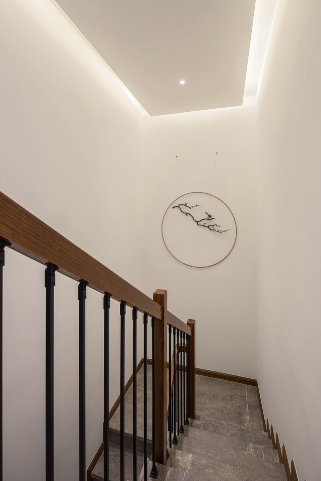 175m新中式楼梯间装修效果图