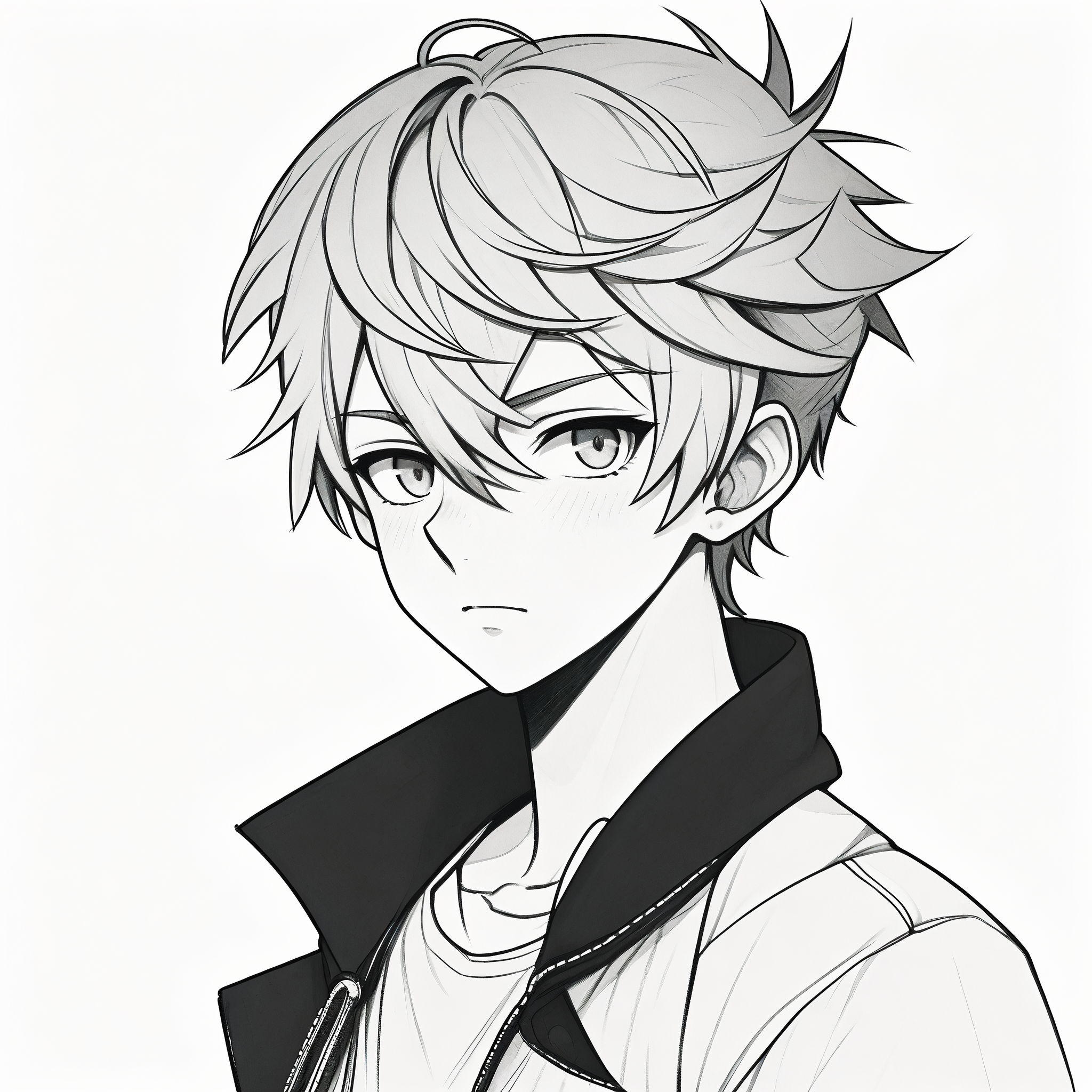 动漫头像黑白可爱系列9678